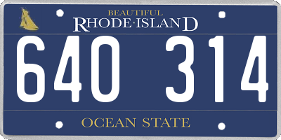RI license plate 640314