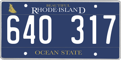RI license plate 640317