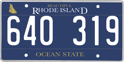 RI license plate 640319