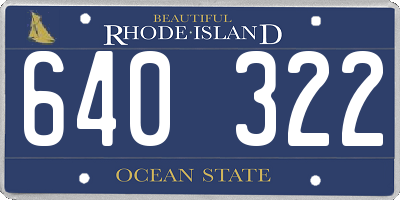 RI license plate 640322