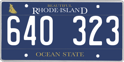 RI license plate 640323