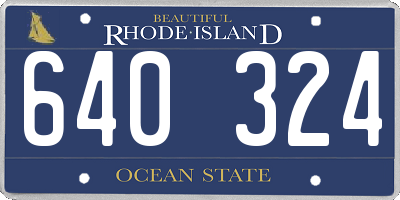 RI license plate 640324