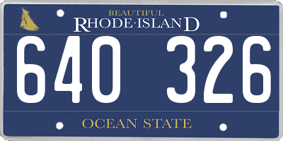 RI license plate 640326