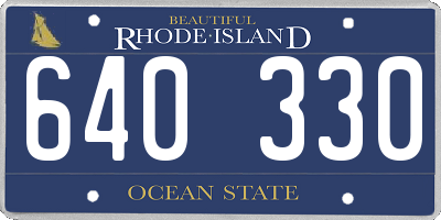 RI license plate 640330