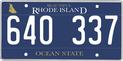 RI license plate 640337