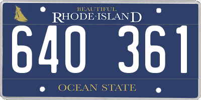 RI license plate 640361