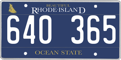 RI license plate 640365