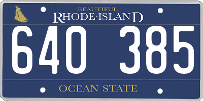 RI license plate 640385