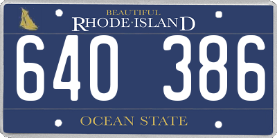 RI license plate 640386