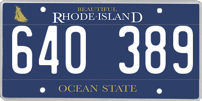 RI license plate 640389