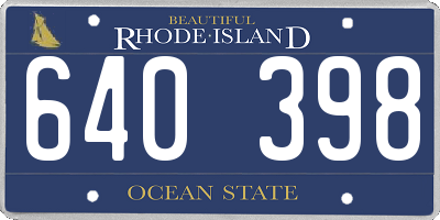 RI license plate 640398