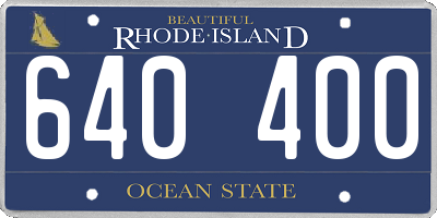 RI license plate 640400