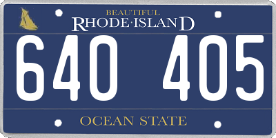 RI license plate 640405
