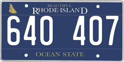RI license plate 640407