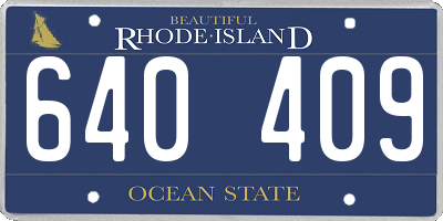 RI license plate 640409