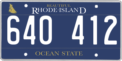 RI license plate 640412