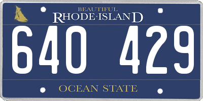 RI license plate 640429