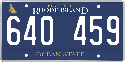 RI license plate 640459