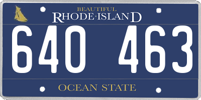RI license plate 640463
