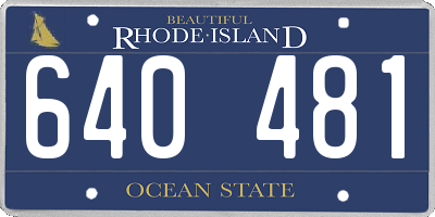 RI license plate 640481