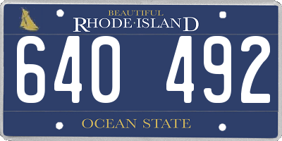 RI license plate 640492