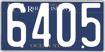 RI license plate 6405