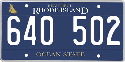 RI license plate 640502