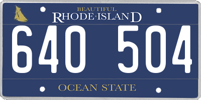 RI license plate 640504