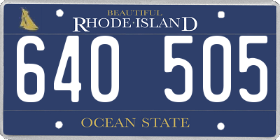 RI license plate 640505