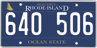 RI license plate 640506