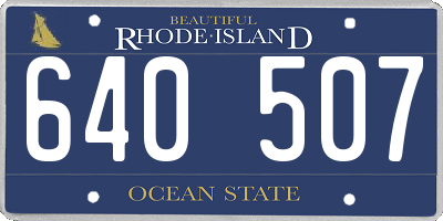 RI license plate 640507