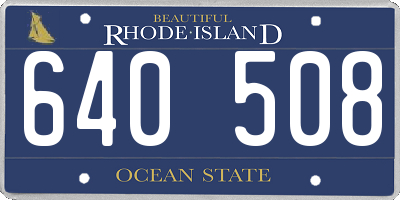 RI license plate 640508