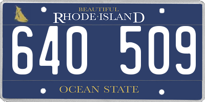 RI license plate 640509