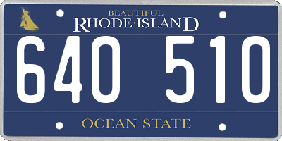 RI license plate 640510