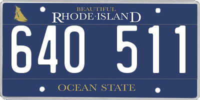 RI license plate 640511