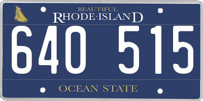 RI license plate 640515