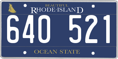 RI license plate 640521