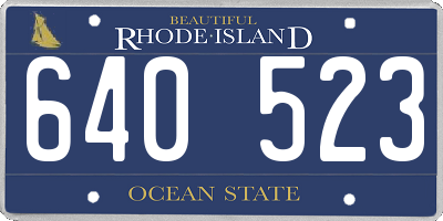 RI license plate 640523
