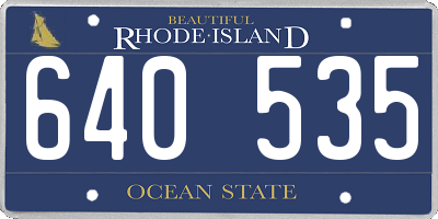 RI license plate 640535