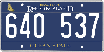 RI license plate 640537