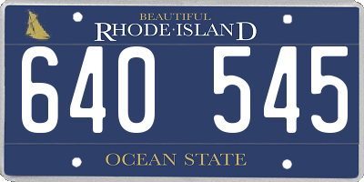 RI license plate 640545