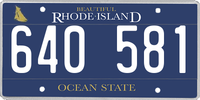 RI license plate 640581