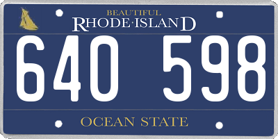 RI license plate 640598