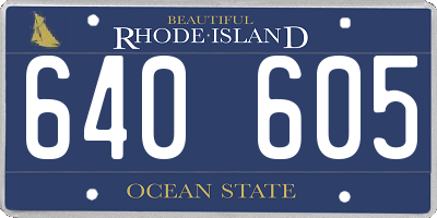 RI license plate 640605