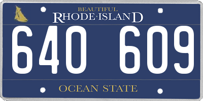 RI license plate 640609