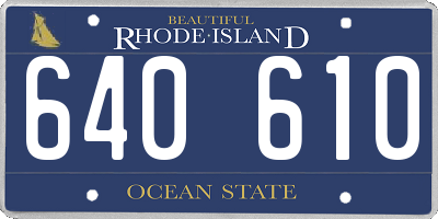 RI license plate 640610