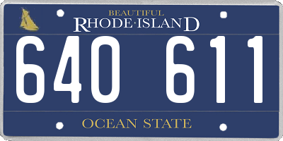 RI license plate 640611