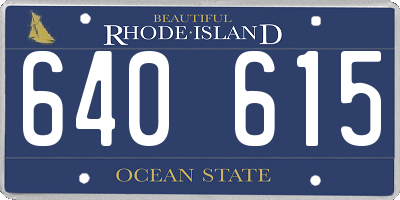 RI license plate 640615