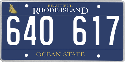 RI license plate 640617