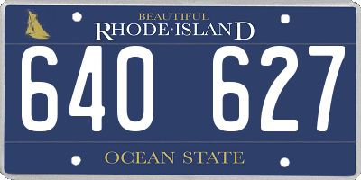 RI license plate 640627